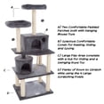 thumbnail image 3 of PETMAKER 5-Tier Cat Tree with Scratch Posts, Perches, Huts, and More (Gray), 3 of 7