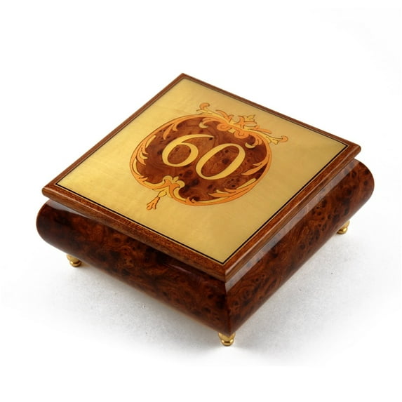 Handcrafted 30 Note 60th Anniversary or Birthday with Ornament Frame Musical Jewelry Box - I Want It That Way (Backstreet Boys)