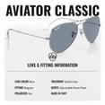 thumbnail image 3 of Ray-Ban RB3025 AVIATOR CLASSIC POLARIZED Pilot Shaped Sunglasses for Men & Women - Includes Official Rayban Eyewear Kit - Ideal Formal & Casual Wear Sunglasses - Blue Lens, 3 of 7