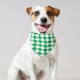 thumbnail image 4 of Teddy Kerchief Long Lifespan Easy to Wear - Cotton Checkerboard Grid Dog Bandana - for Spring, 4 of 8