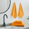 thumbnail image 4 of Gogreen 100% Cotton Bath Towel Sets of 8 Pieces, 2 Bath Towels 2 Hand Towels 4 Washcloths, Highly Absorbent Towels for Bathroom, Gym, Hotel (Orange), 4 of 8