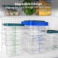 thumbnail image 4 of TSUBOR 4 Pack Food Storage Containers with Green Lids, 4.0 Qt - Square, Clear, Polycarbonate, for Restaurant Commercial Kitchen a, 4 of 6