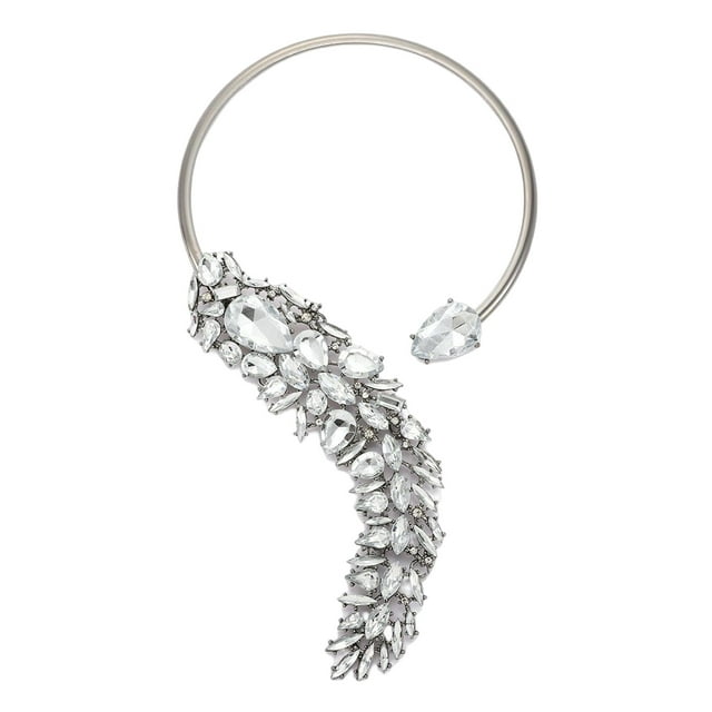 Qarigey Collar de mujer, gargantilla decorativa para fiesta, Collar de diamantes de imitación, joyería de moda, decoración para el cuello, portátil Ropa, zapatos y accesorios Miscelánea Blanco Qarigey AP014805-01