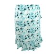 thumbnail image 2 of KASPER Womens Aqua Ruffled Elastic Waist Floral Knee Length Wear To Work A-Line Skirt 10, 2 of 2