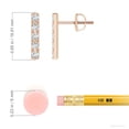 thumbnail image 2 of ANGARA Lab Grown Diamond Vertical Bar Stud Earrings for Women in 14K Rose Gold (Size-2.3mm| Color-F-G| Clarity-VS) | April Birthstone, Anniversary, Jewelry Gift for Women | Lab-Grown Diamond Earrings, 2 of 5