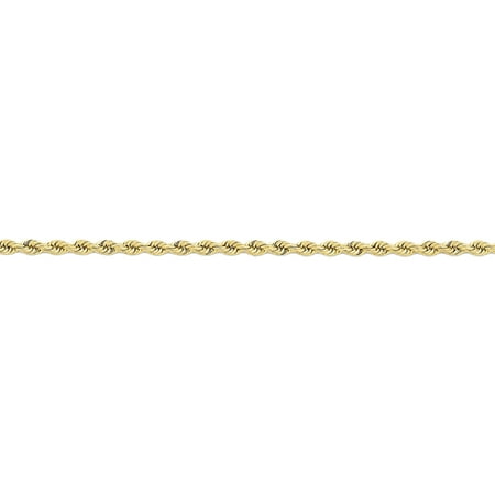 14K Yellow Gold 2.75mm Wide Solid Rope Chain Anklet Ankle Bracelet