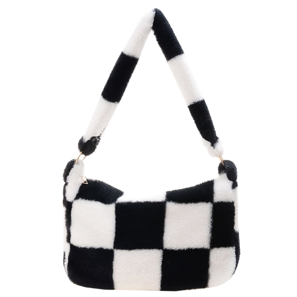 Sywqhk Retro Mujeres Impresión Felpa Hombro Axila Bolsa Grandes Bolsos Tote (I) Sywqhk Para estrenar
