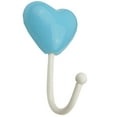 thumbnail image 6 of GOOHOCHY Mediterranean Style Heart Shaped Ceramic Wall Hook for Home Use Sky-blue 1pc 4.72x3.54 inches, 6 of 8