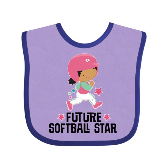 Inktastic Future Softball Star Cute Girls Girls Baby Bib