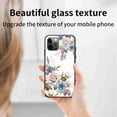 thumbnail image 7 of Dteck Case for iPhone 12 Pro Max 6.7 inch Case,Luxury Flower Pattern Ring Holder Stand Glass Phone Back Case Cover,C, 7 of 7