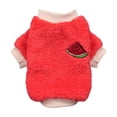 thumbnail image 2 of Kitten Sweater, Plush Fleece Small Dog Cat Winter Clothes _ Red, 2 of 6
