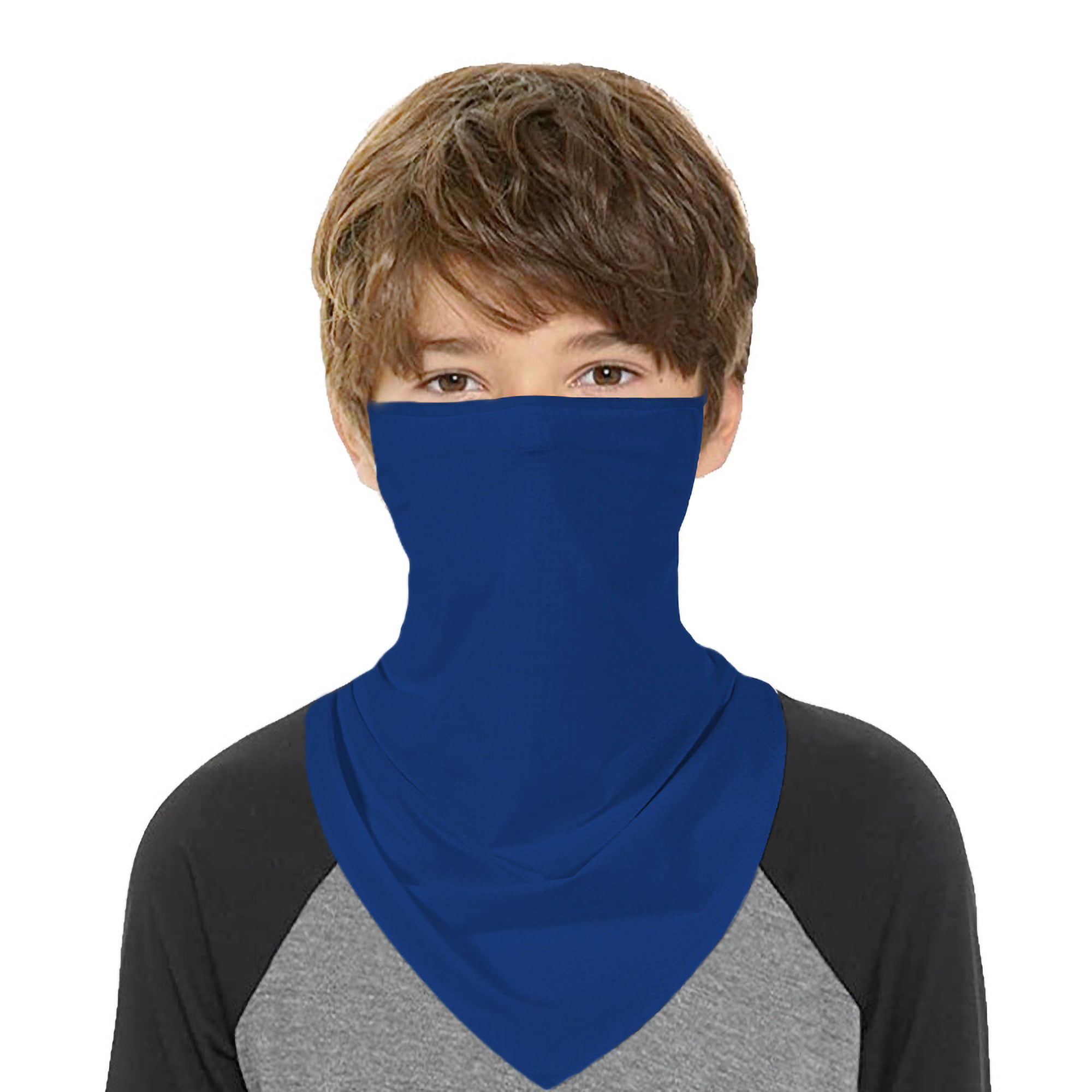 Man Solid Face Mask Scarf Bandana Face Cover Biker Gaiter Tube Snood Neck Cover 