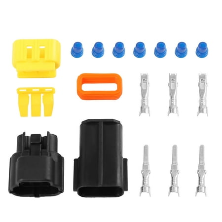 Automotive Connectors - 3 Pins Way Car Waterproof Electrical Connector Sockets Automotive Terminal Set
