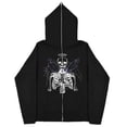 thumbnail image 3 of 2023 Sudaderas con estampado de calaveras oscuras europeas y americanas para hombres y mujeres, sudaderas con capucha, parejas góticas, sudaderas con cremallera de gran tamaño Harajuku, 3 of 5