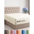 thumbnail image 1 of Sábana ajustable extra profunda Cal King - Sábana ajustable individual de lujo de hotel - Se adapta fácilmente a colchones de 45 a 60 cm - Ultra suave, antiarrugas con bolsillos extra profundos - Tran, 1 of 1