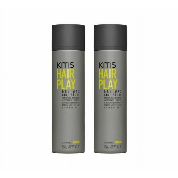 KMS Hair Play Dry Wax 4.3oz/150ml Texturizing Wax Spray 2 PACK - NEW SEALED