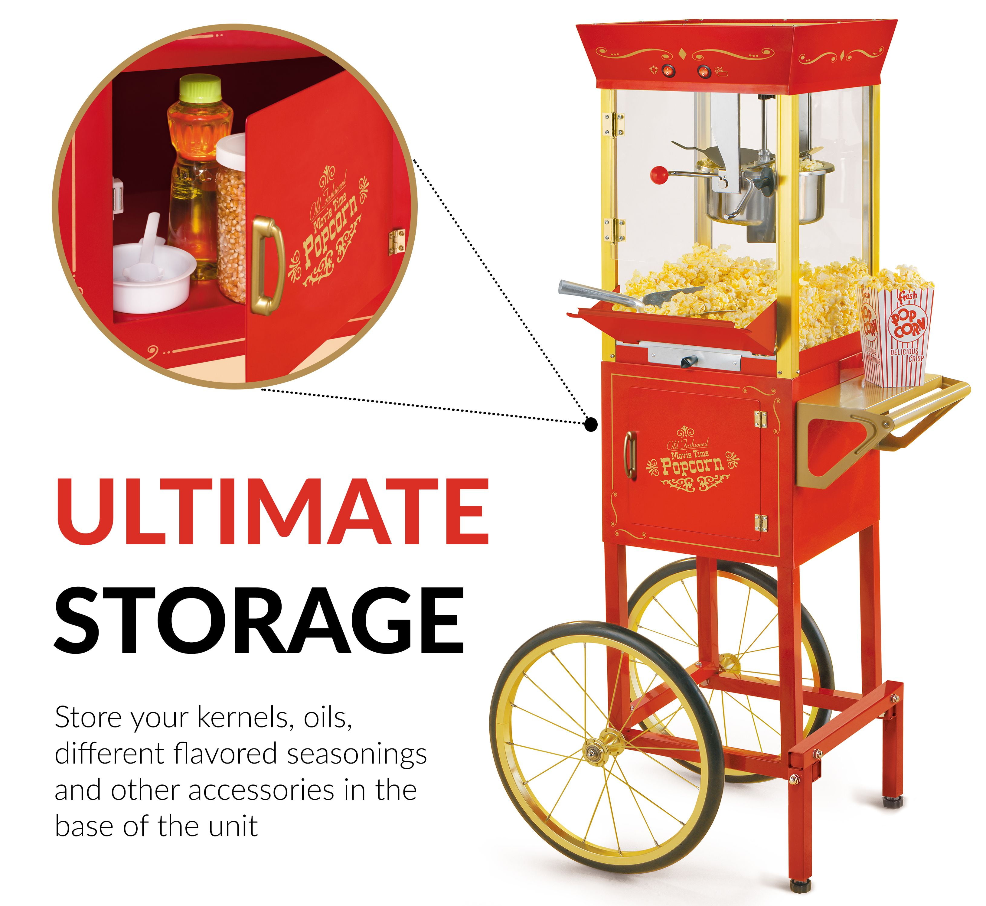 how to assemble a nostalgia popcorn machine