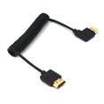 thumbnail image 3 of Kework Cable En Espiral Hdmi 4K@60Hz De 3.9 Pies Versión Hdmi 2.0 En Ángulo Izquierdo Adaptador Macho A Macho Cable En Espiral Con Resorte 18 Gbps Alta Velocidad Alta Definición, 3 of 5