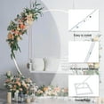 thumbnail image 2 of Extra Large Round Wedding Arch 79x95in Backdrop Stand Metal Double Hoop Party Balloon Flower Decor, 2 of 14