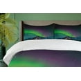 thumbnail image 4 of Ambesonne Nature Duvet Cover Sets, Sky Rocky Hill Wild, 2-King, Blue Violet Lime Green, 4 of 7