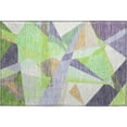 thumbnail image 2 of Addison Rugs Mayfield Premium Machine Washable Transitional Geometric Lavender Rectangle Rug, 1'8" X 2'6" Machine Washable Transitional Geometric Lavender Oversized Sherpa Throw Blanket, 2 of 6