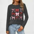thumbnail image 5 of Erwazi Womens Long Sleeve Crew Neck Valentine T Shirts Love Bow Printed Casual Cute Tee Tops, 5 of 5