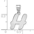 thumbnail image 4 of 14k White Gold Script Design Letter H Initial Pendant, 4 of 4