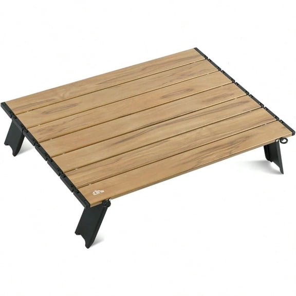 Ultralight Compact Mini Beach Picnic Folding Alu. Table With Carry Bag Two Size Nature L