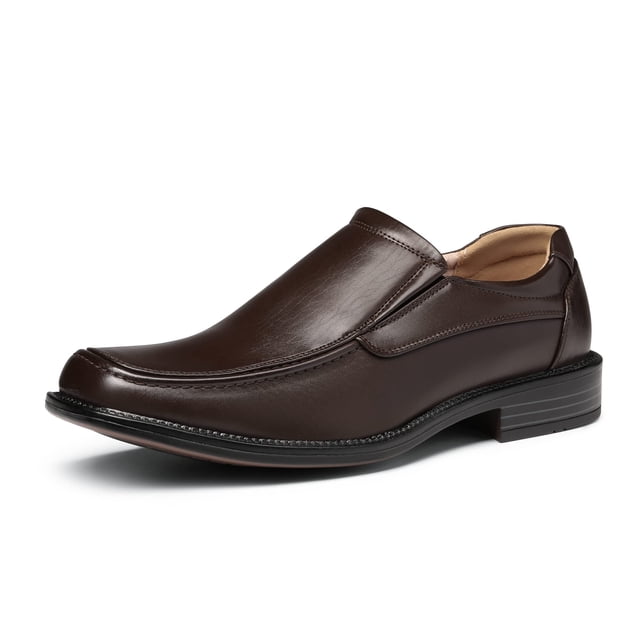 Zapatos Bruno Marc Goldman-02 Mocasines de Cuero Marrón Oscuro