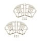 thumbnail image 1 of 2 piezas de herrajes para bisagras de gabinete y cajón de zapatos, fácil instalación y giro Blanco 3 capas Grueso, 1 of 9