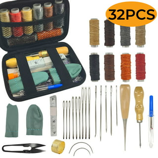 Swift Sewing Awl Leather Canvas Repair Stitcher Kit with 4 Needles and 180  yards Thread 