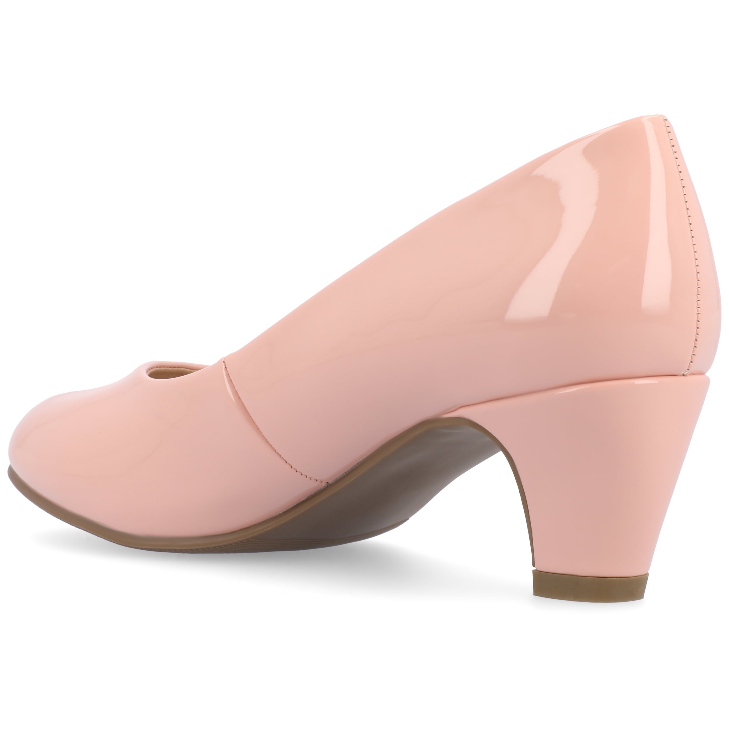 Journee Womens Luu Comfort Insole Round Toe Low Block Heel Pumps, Widths Available