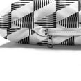 thumbnail image 4 of Black and White Pet Bed, Striped Triangles up and down in Scribble Style Boho Illustration, Chew Resistant Pad for Dogs and Cats Cushion with Removable Cover, 24" x 39", Black White, by Ambesonne, 4 of 4