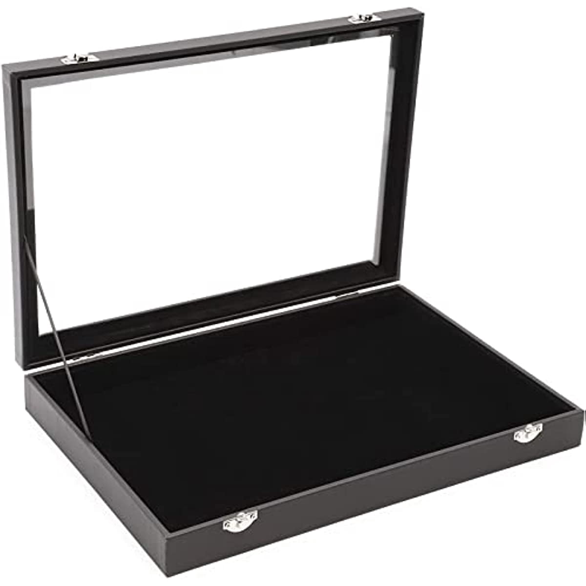 Ninesung Black Velvet Jewelry Display Case for Rings, Bracelet and