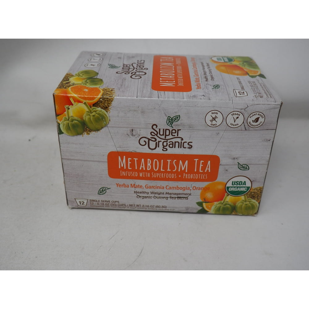 Super Organic Foods NonGMO Metabolism Oolong Keurig Tea Pods, 12 Ct