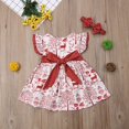 thumbnail image 2 of Enfants Tout-Petits Filles Robe Sans Manches Bowknot Cerf Imprimer Mini Robe Concours Partie Robe Formelle, 2 of 10