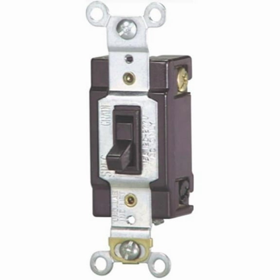 Cooper Wiring 120 V-15 Amp Commercial Toggle Framed 4-Way AC Quiet Switch, White