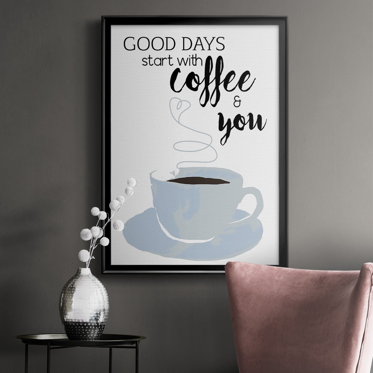 Start With Coffee & You Premium Framed Print - Ready to Hang