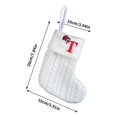 thumbnail image 6 of AuroraX Cute Christmas Stockings Personalized with Embroidered Initials Knit Plush Personalized Monogrammed Mini Christmas Stockings 7" Hanging Socks for Holiday Party Gifts Decor(White), 6 of 6