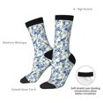 thumbnail image 4 of Vsdgher Vintage Floral Birds Crew Socks for Men & Women, Breathable Casual Athletic Ankle Socks, 4 of 6