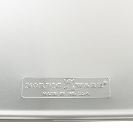 NORDIC WARE NATURALS 18″ X 13″ ALUMINUM HALF SHEET, RECTANGULAR COOKIE & BAKING SHEET PAN