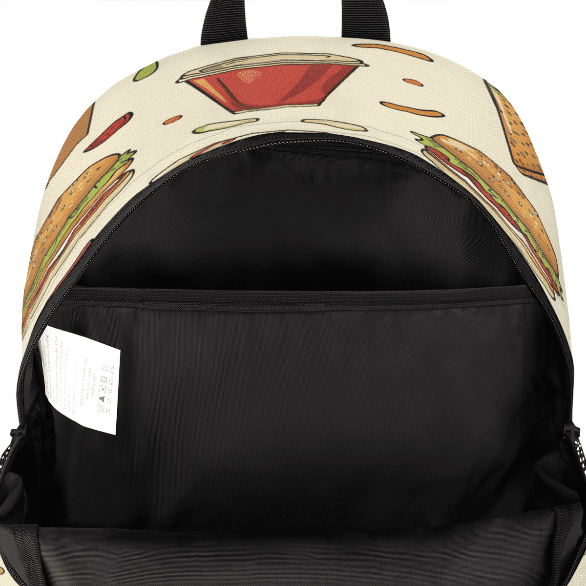 Herdesigns Fast Food Hamburger Laptop Backpack for Women Men, 18.3 Inch Large Computer Backpacks Fashion Teacher Nurse Bag Casual Daypack for Work Travel