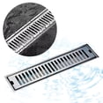 thumbnail image 2 of Inch Linear Shower Drain 20 Inch with Hair Strainer 3In Outlet Smell Proof Modern 304 Stainless Steel Bathroom Floor Drain with Removable Grate Quick Drainage Rectangular Shower, 2 of 7