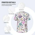 thumbnail image 5 of Fotbe Summer with Flamingo Baseball Jersey Shirt for Men and Women, Casual Short Sleeves Button Down T-Shirt-Large, 5 of 9