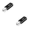 thumbnail image 1 of relayinert Type-c USB Adapter Cables Connector Data Transfer Universal Laptop Cellphone Computer Converter Connecting Adapters Straight Head/Black 2PCS, 1 of 6
