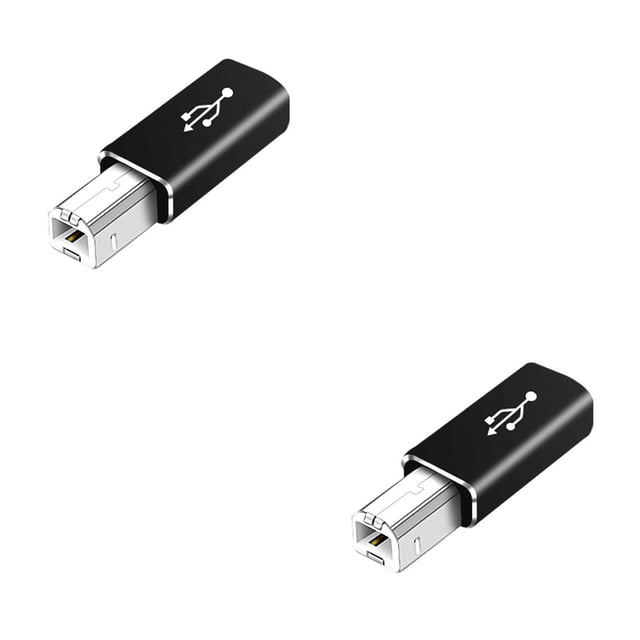 relayinert Type-c USB Adapter Cables Connector Data Transfer Universal Laptop Cellphone Computer Converter Connecting Adapters Straight Head/Black 2PCS