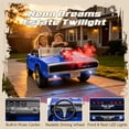 thumbnail image 5 of iYofe 24V 2 Seater Licensed 1970 Dodge Charger R/T Powered Ride on Cars, Kids Electric Toys Car with Remote Control, 4 Wheels Spring Suspension, Blue, 5 of 10