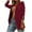 Red, variant on XWSHYW Womens Coats Fashion Solid Color 3/4 Sleeve Blazer Leisure Slim Fit Business Outfits for Work
