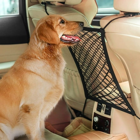Coolmade Car Dog Barrier Car Seat Net Organizer,Universal Stretchy Auto Backseat Barrier Net Storage,Disturb Stopper from Children and