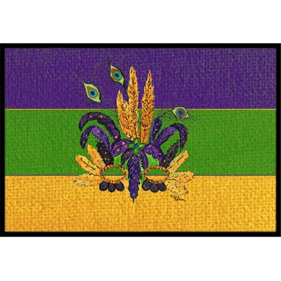 36 x 24 in. Mardi Gras Mask Indoor Or Outdoor Doormat